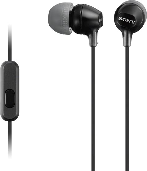 Sony Mdr Ex15ap In Ear Headphones Corded 1075100 Black Headset