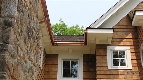 Estimates on home improvement projects from top rated local contractors! K-Style copper gutter and downspouts installed - Riverside, MA