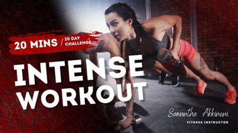 Copy Of Intense Workout Youtube Fitness Thumbnail Des Postermywall
