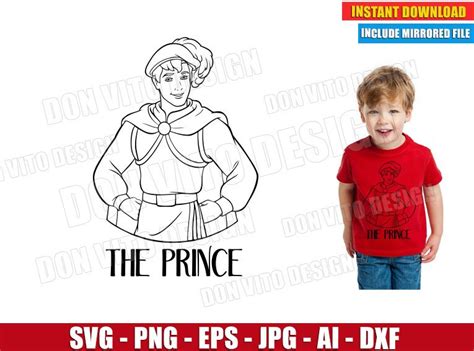 The Prince Svg Dxf Png Disney Snow White Movie Cut File Vector Clipart