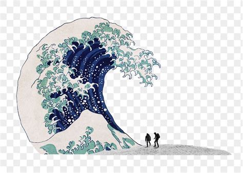 Png Aesthetic Japanese Waves Famous Artwork Great Wave Off Kanagawa