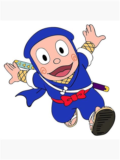 Ninja Hattori Poster By Smalsodocalbino Cute Cartoon