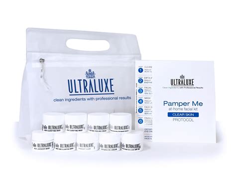 Ultraluxe Pamper Me At Home Facial Kit Clear Ultraluxe Skincare