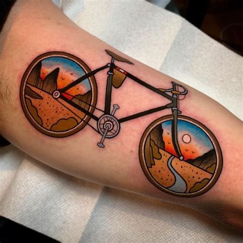 Bicycle Tattoo By Davewahtattoos Tattoo Tattoos Bicycle Tattoo