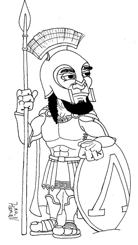 Spartan Warrior Drawing By Panagiotis Athanasiadis