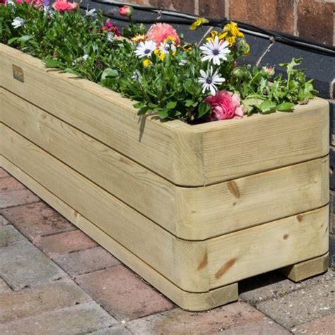 Rowlinson Marberry Patio Planter Planter Bench Wooden Planter Boxes