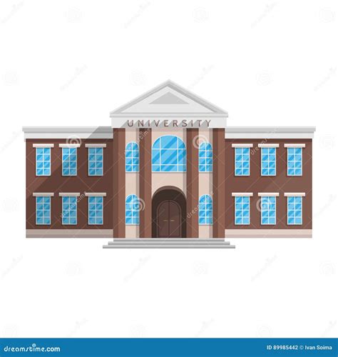 University Building Icon Cartoon Vector 50088433
