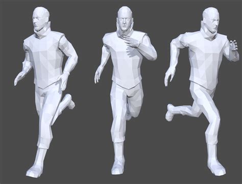 3d Model Low Poly Male 02 Animated Vr Ar Low Poly Rigged Animated