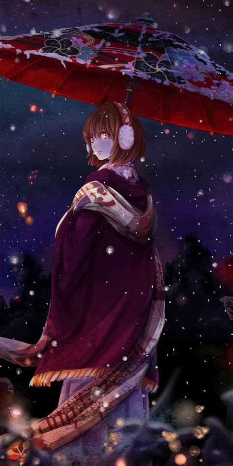 1080x2160 Anime Girl With Umbrella One Plus 5thonor 7xhonor View 10