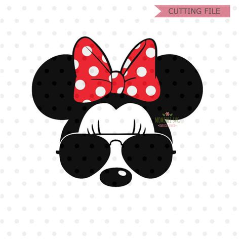 Minnie Mouse Svg Sunglasses Layered Disney Minnie Mouse Etsy