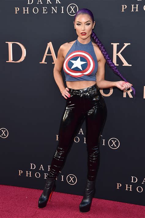 Eva Marie Attends X Men Dark Phoenix Film Premiere Leather Celebrities