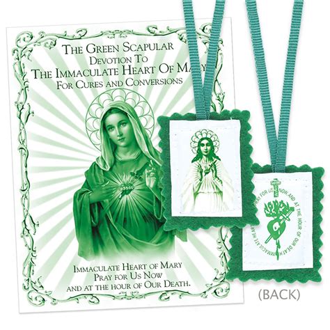 Simple Green Scapular Ewtn Religious Catalogue