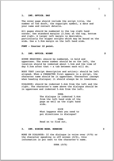 010 Short Film Script Template Formatting Screenplay Format Inside