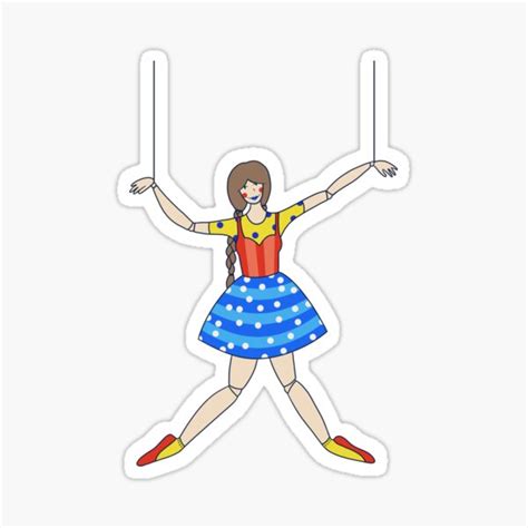 Creepy Puppet Girl Sticker For Sale By Inatorinator Redbubble