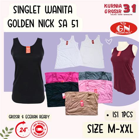 Jual Singlet Wanita GOLDEN NICK SA 51 Tanktop Tali Besar Shopee Indonesia