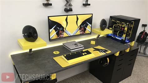 My Black And Yellow Wolverine Themed Desk Setup Video Up On Channel