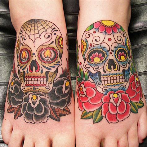 13 Beautiful Day Of The Dead Tattoos Candy Skull Tattoo Day Of The Dead Skull