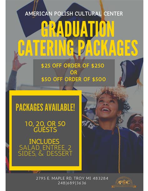 Graduation Catering Promotion American Polish Cultural Center
