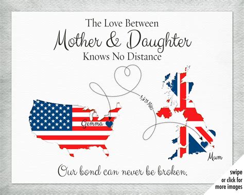 Maybe you would like to learn more about one of these? US and UK Mothers Day Map Gift Long Distance Country Flag ...