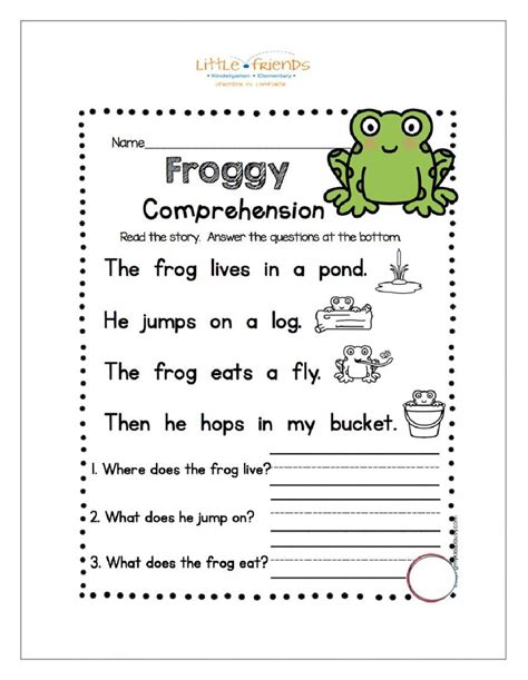 Reading Comprehension Interactive Activity For 1st Grade You Can