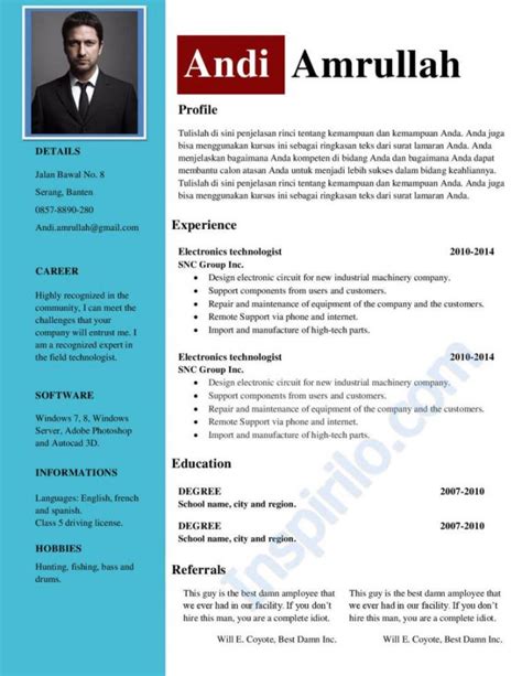 Untuk mempermudahmu, hipwee sukses coba ulas beberapa contoh cv fresh graduate yang barangkali bisa kamu sontek. 25+ Contoh CV Lamaran Kerja (Daftar Riwayat Hidup) yang ...