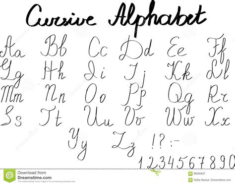 Cursive Alphabet In English Download Printable Cursive Alphabet Free