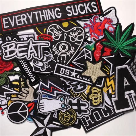 Deal With Cheap Price 50pcslot Random Fashion Cool Punk Patches Iron