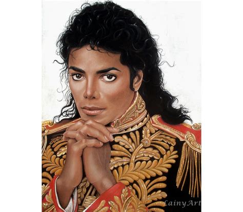 Michael Jackson Print Realistic Pastel Drawing Multiple Etsy