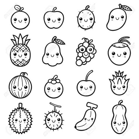 Maybe you would like to learn more about one of these? desenhos para colorir kawaii frutas - Criando com Apego