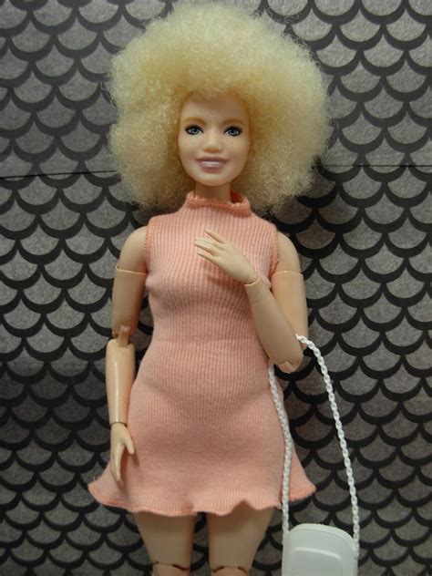 Custom Barbie Made To Move Curvy Albino Afro Cute Freckles Aa Peach