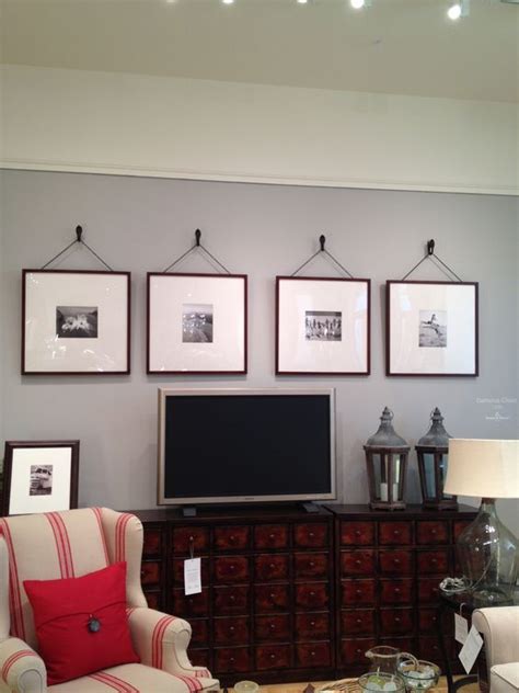 Still be done by routing your cables through the side of the tv frame. Pottery Barn Oversized picture frames Maybe over the tv in ...