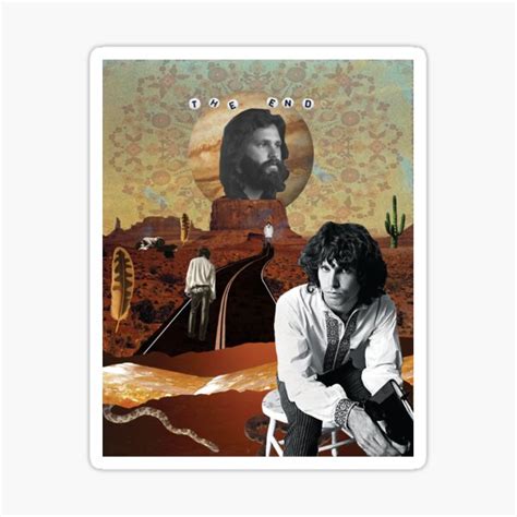 Jim Morrison The End Sticker By Jimmorrisonjust Redbubble