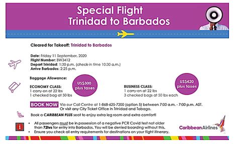 Caribbean Airlines Specially Approved Flight To Barbados Ieyenews