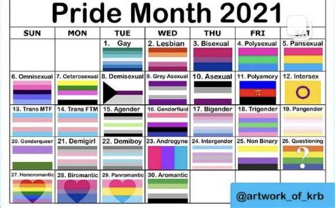 Pride Month Calender For This Year Just Remeber You Are Valid No