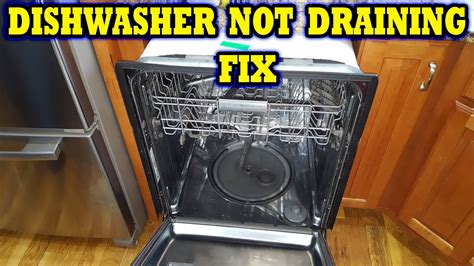 Dishwasher Not Draining Fix Diy Kitchenaid And Whirlpool Youtube