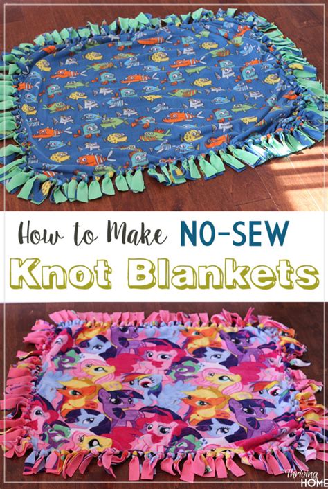 Nest and Nibble: Easy No-Sew Fleece Tie Blanket Tutorial