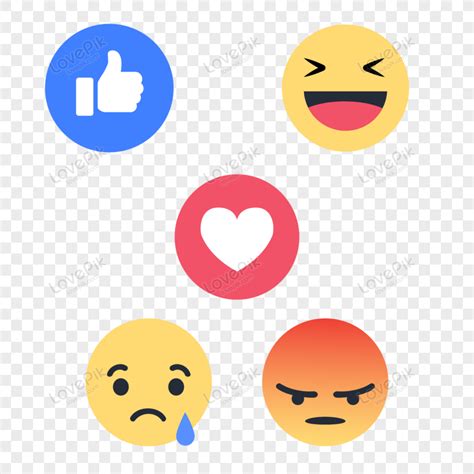 Set Of Facebook Emoji Vector Like Sticker Facebook Setting Png White