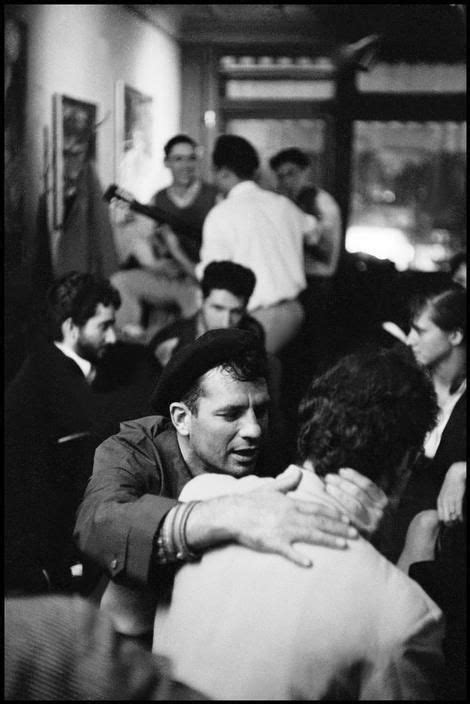 Usa New York City 1959 Writer Jack Kerouac Shows Affection To An