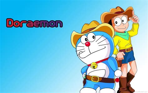 Beautiful Image Of Doraemon With Nobita Wearing Hat