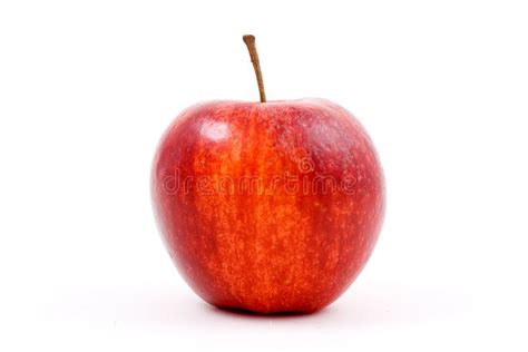 Red Apple On White Single Red Apple On White Isolated Background