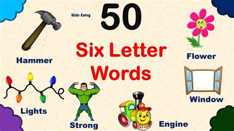 Six Letter Words In English Pre School Learning Most Common Six