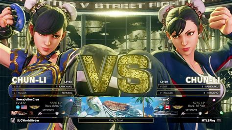 Street Fighter 5 Arcade Edition Online Matches Chun Li Vs Chun Liryu A Rocking Good Time
