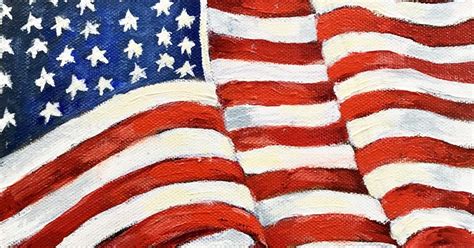 Contemporary Art By Deanna Jaugstetter American Flag Painting