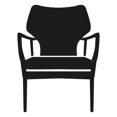Open Arm Chair Flat Icon Transparent Png And Svg Vector File