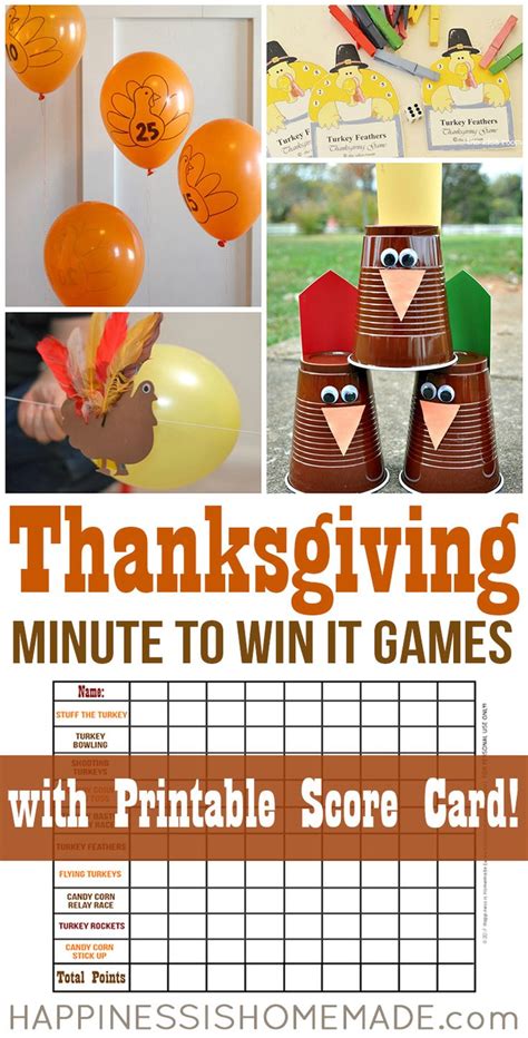 These Awesome Thanksgiving Minute To Win It Games For Kids And Adults