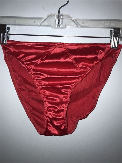 pin on victoria s secret second skin satin hipster red bikini panties