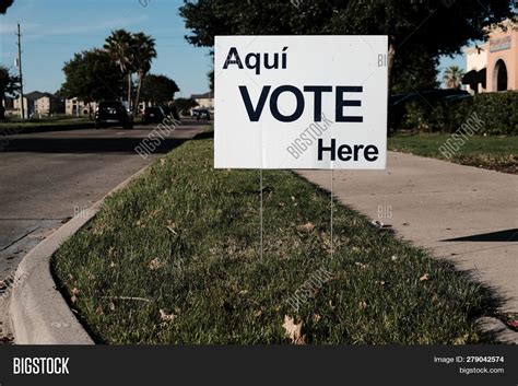 Vote Here Sign Outside Image And Photo Free Trial Bigstock