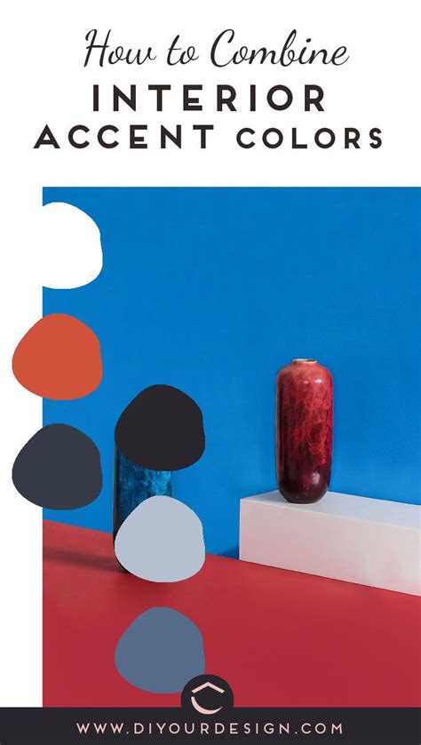 A Red Vase Sitting On Top Of A Table Next To A Blue Wall With The Words How