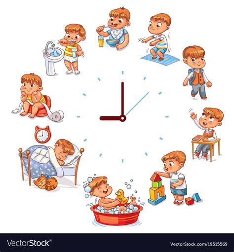 Maybe you would like to learn more about one of these? Daily routine Royalty Free Vector Image - VectorStock
