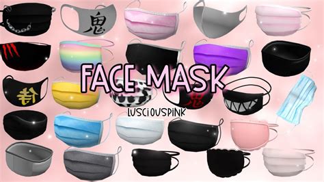 Aesthetic Face Mask Codes For Roblox Bloxburg Lusci0uspink Youtube